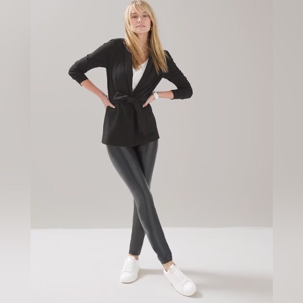WHBM Vegan Leather Runway Leggings Women’s 6